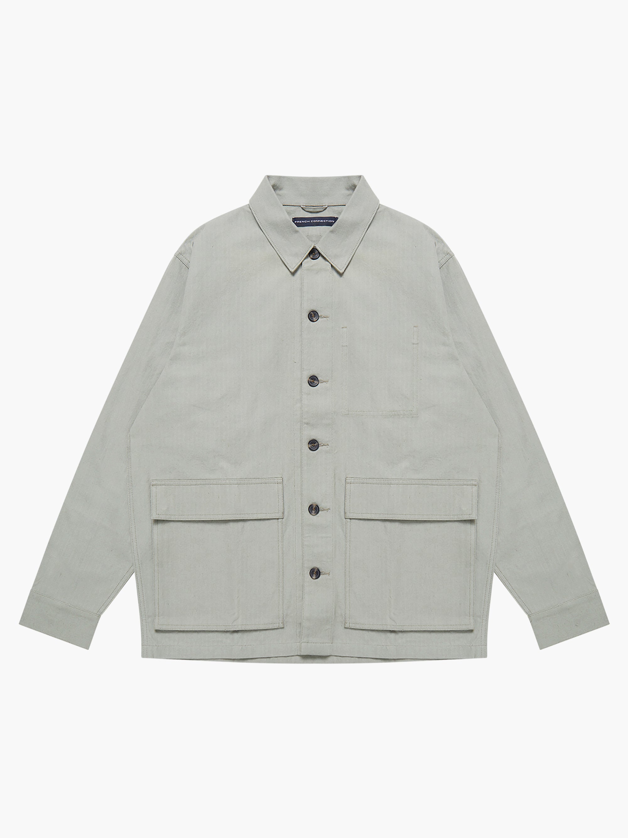 Cotton Herringbone Chore Overshirt
