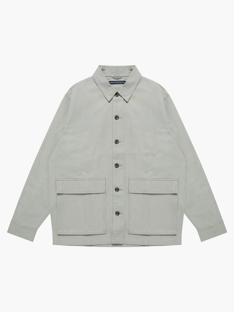 Cotton Herringbone Chore Overshirt