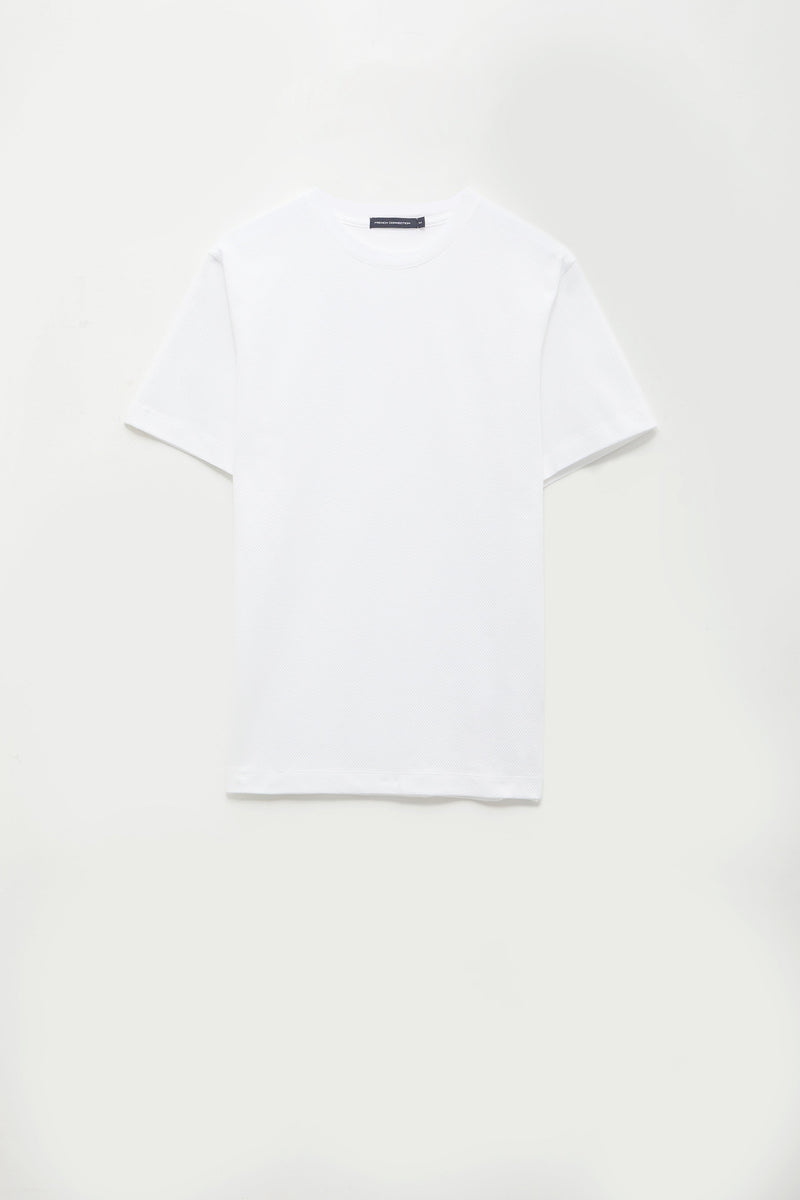 popcorn jersey short sleeve t-shirt linen white