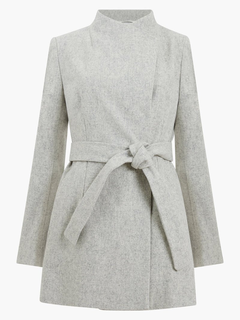 Platform Felt Crossover Coat