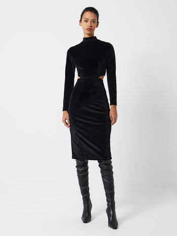 Sula Velvet Jersey Cut Out Dress
