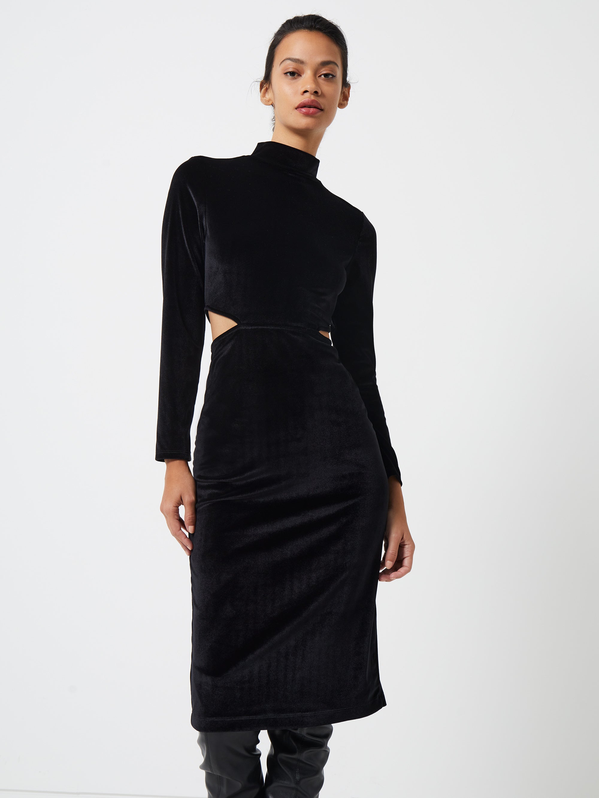 Sula Velvet Jersey Cut Out Dress