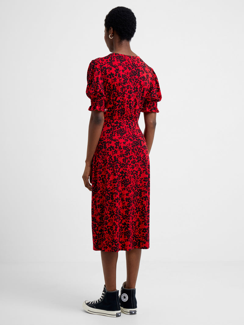 Vee Button-Through Dress