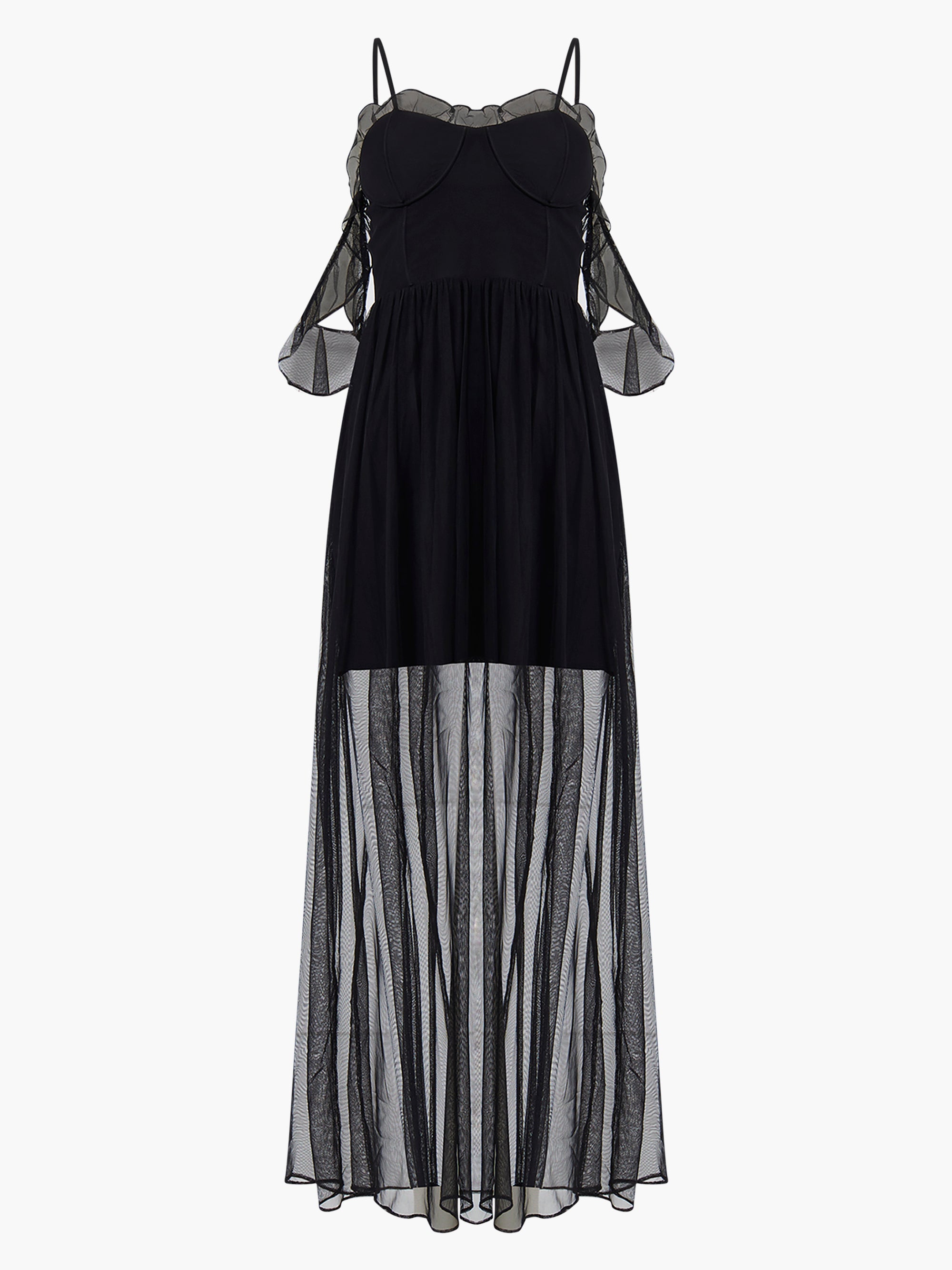Alizee Mesh Night Out Maxi Dress