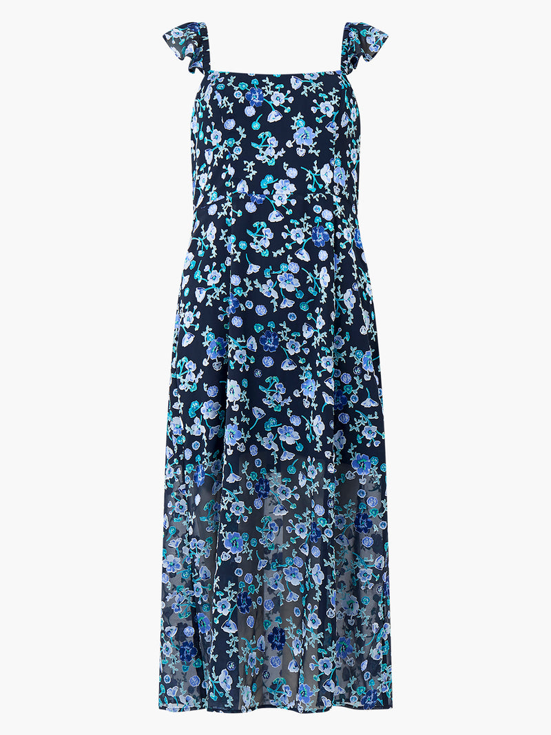 Bette Satin Burnout Dress