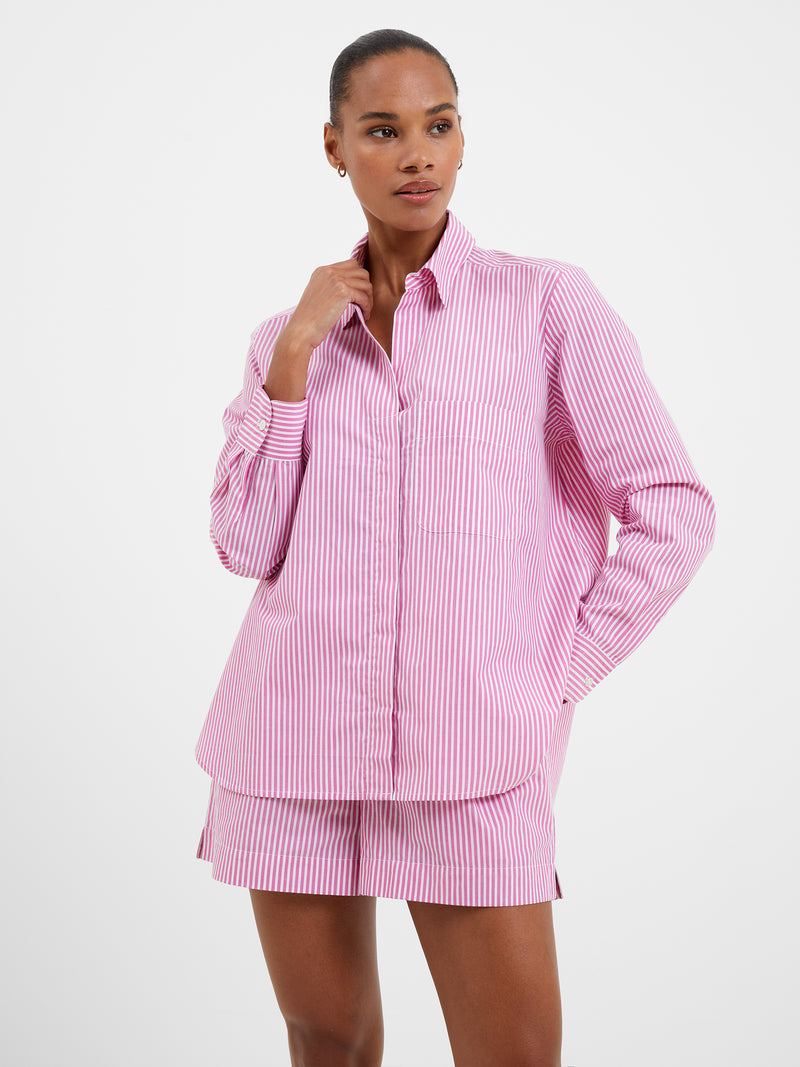 Rhodes Poplin Stripe Popover Shirt