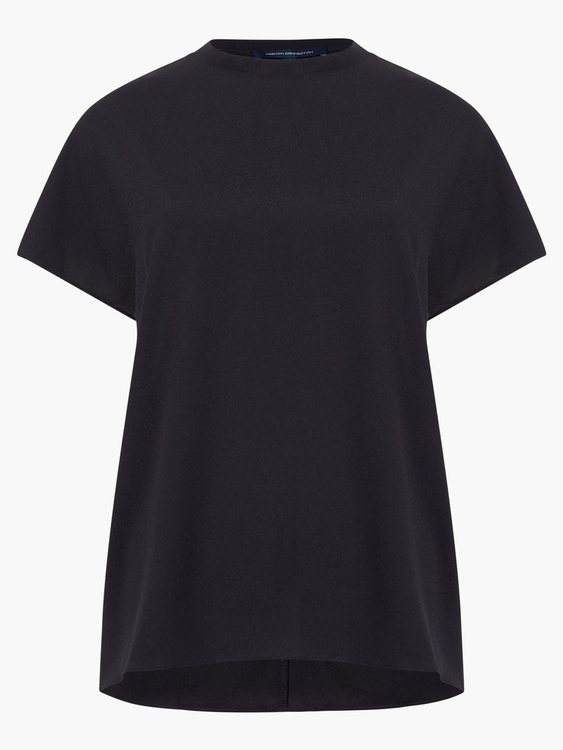 Crepe Light Crew Neck Top