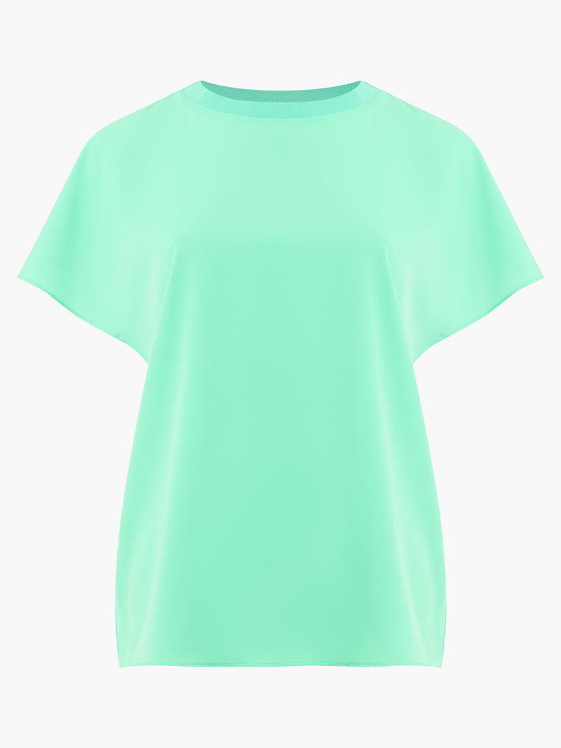 Crepe Light Crew Neck Top