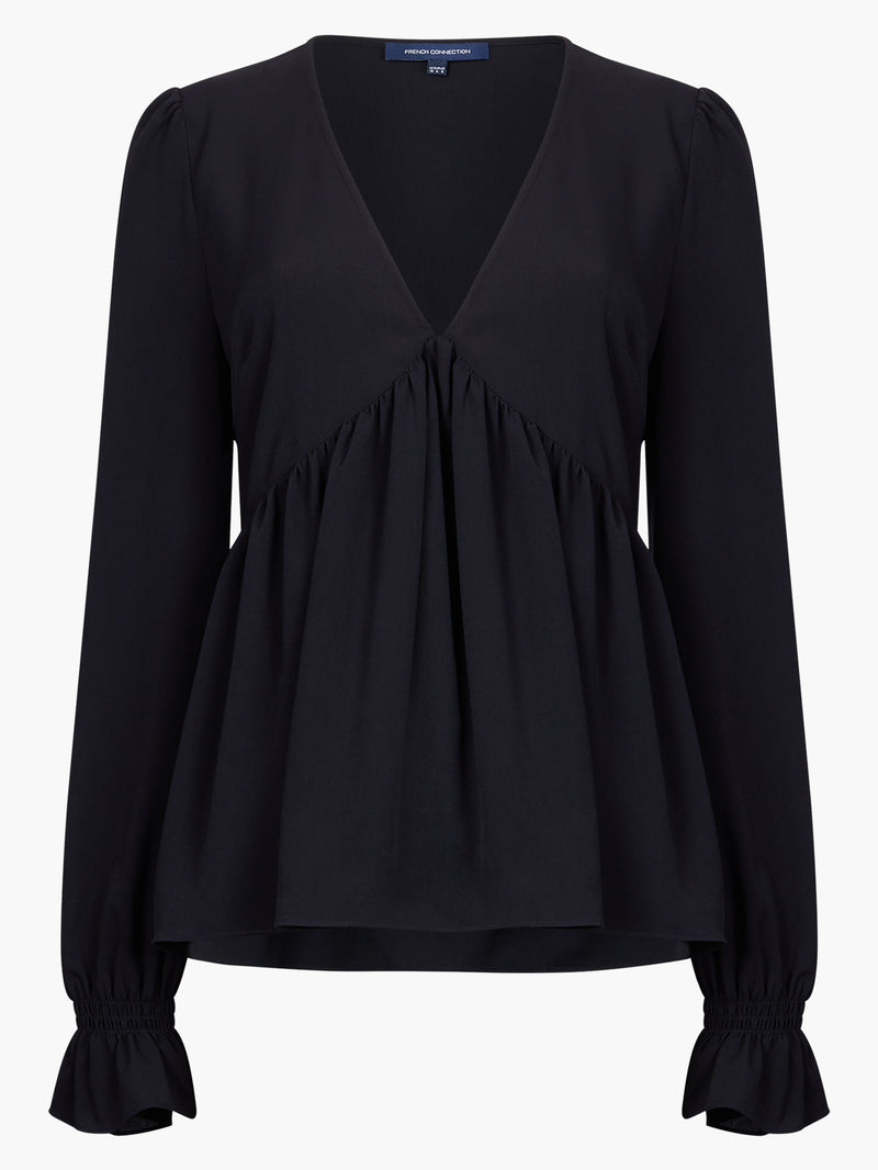 Crepe Light V Neck Top