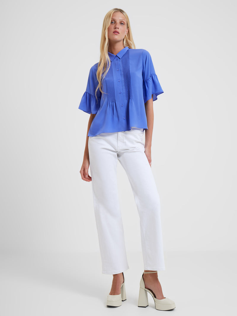 Crepe Light Pin-Tuck Shirt