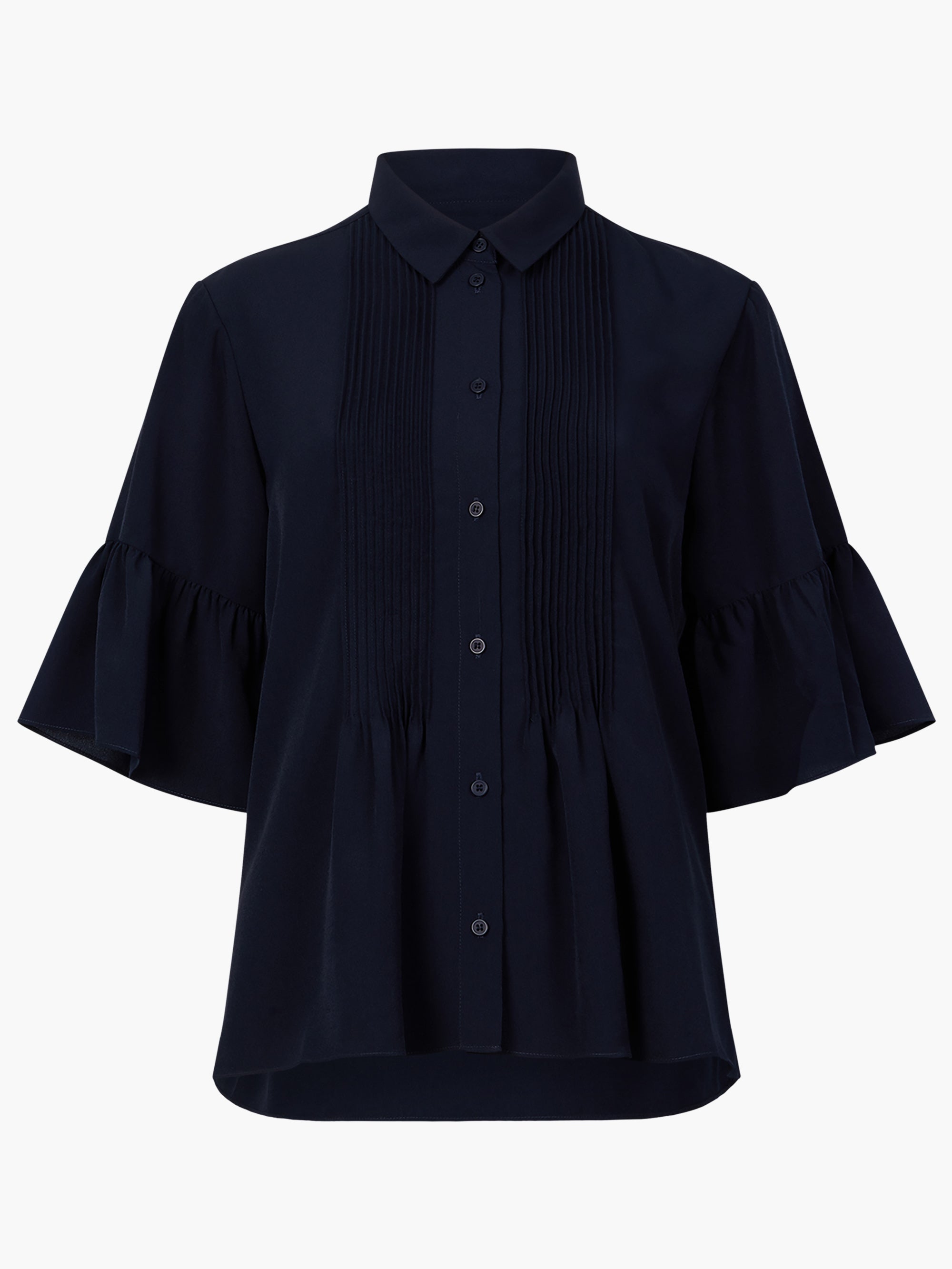 Crepe Light Pin-Tuck Shirt