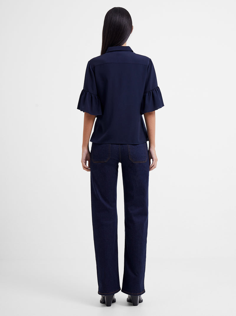 Crepe Light Pin-Tuck Shirt