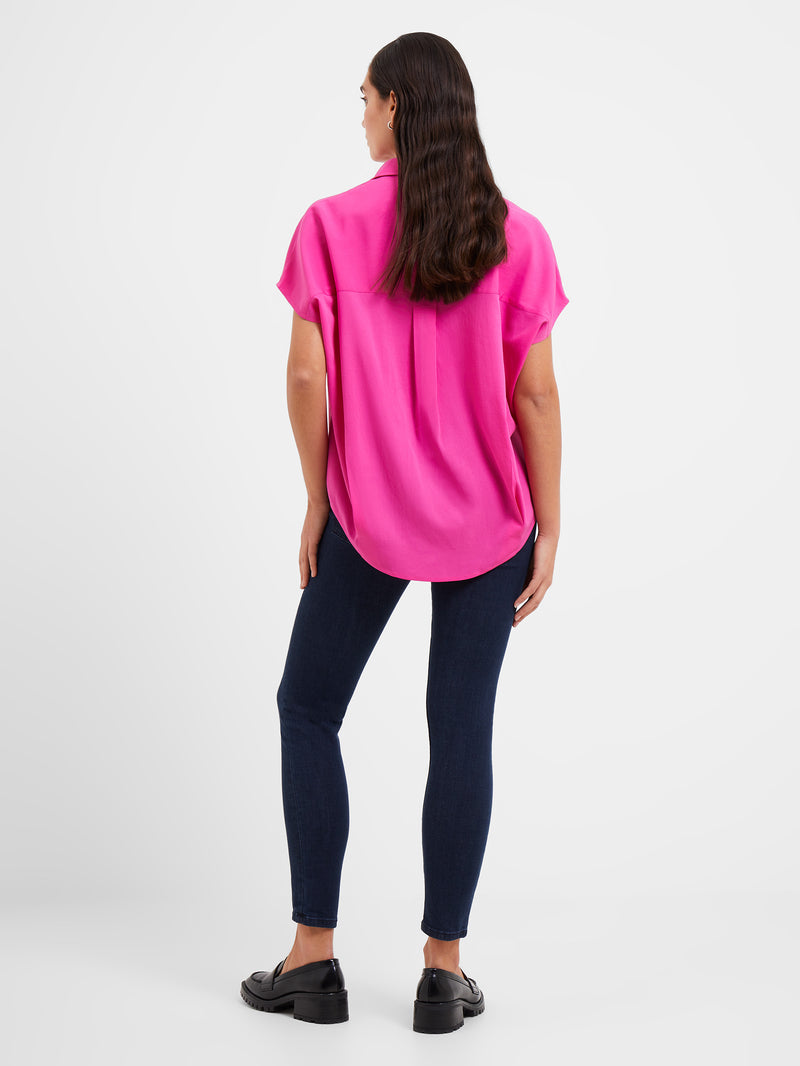 Cele Recycled Crepe Light Popover Shirt