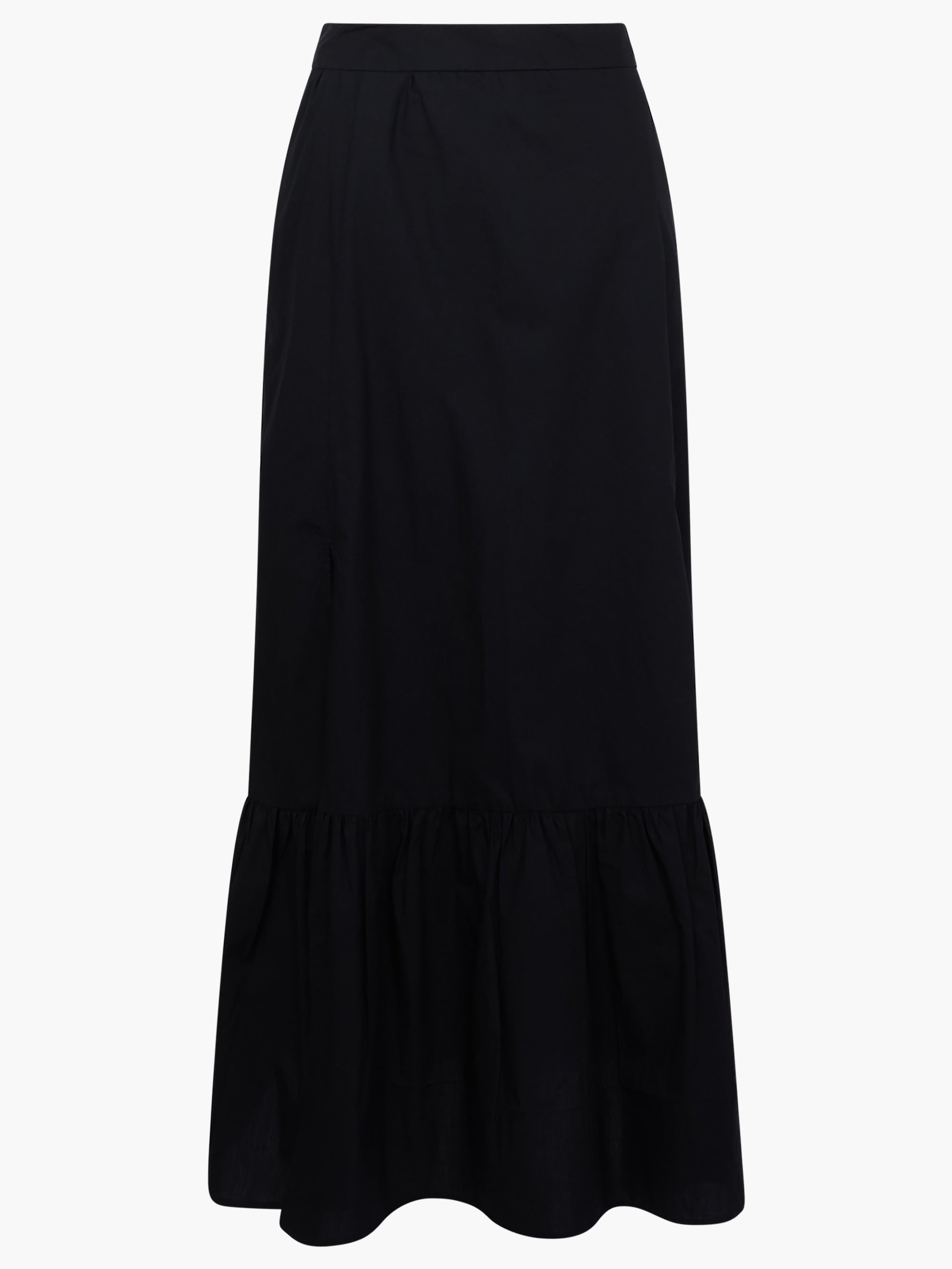 Rhodes Cotton Poplin Ruffle Maxi Skirt
