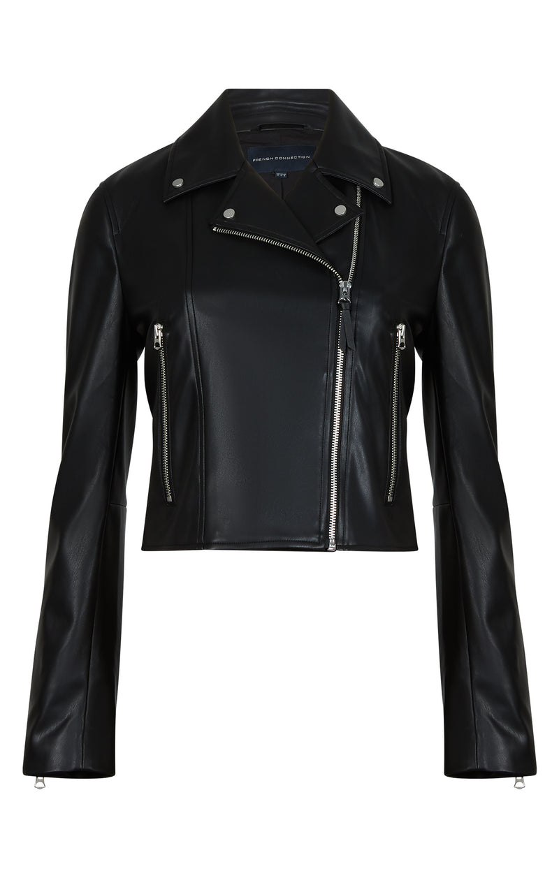 Etta PU Faux Leather Biker Jacket