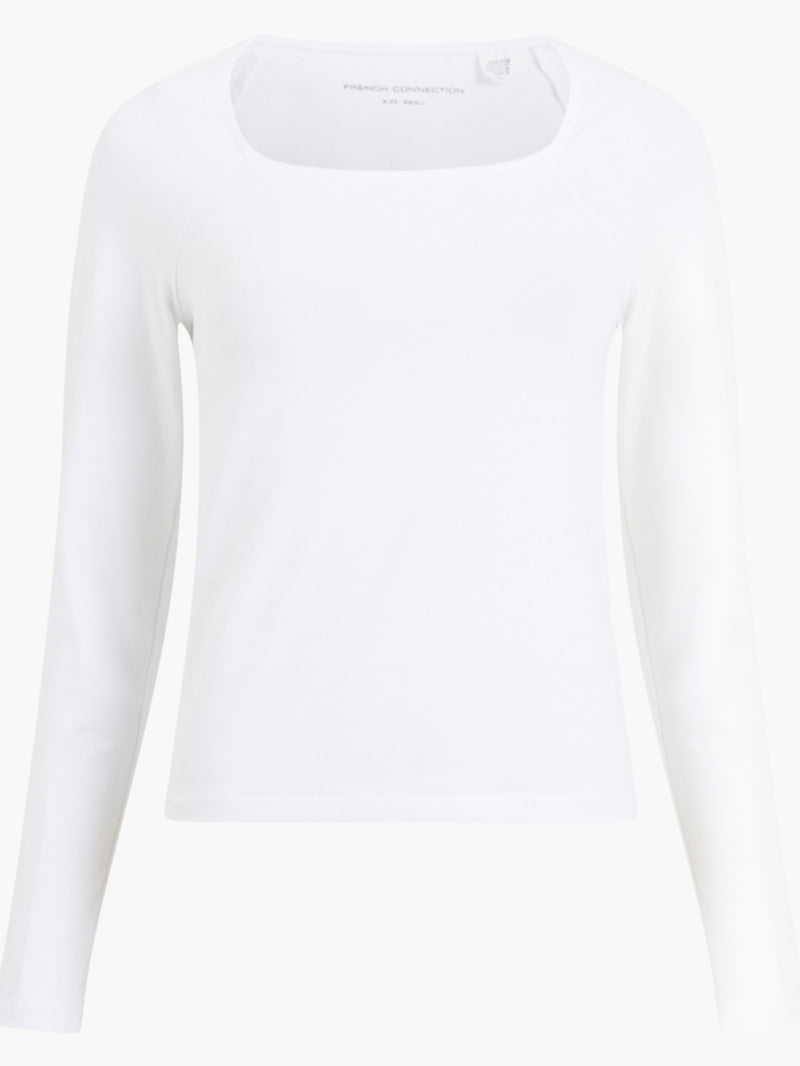 Rallie Square Neck Long Sleeve Top