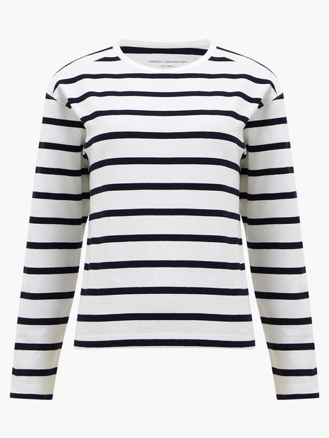 Rallie Stripe Slash Neck Top