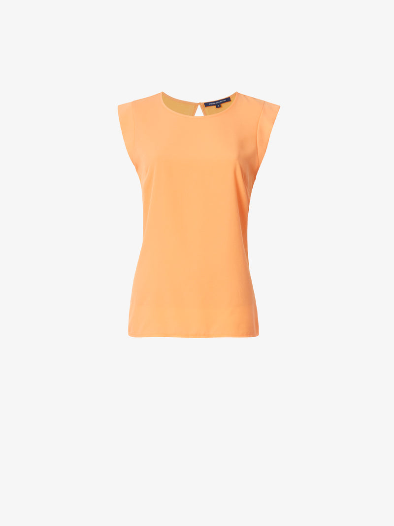 Crepe Light Capped Sleeve Top