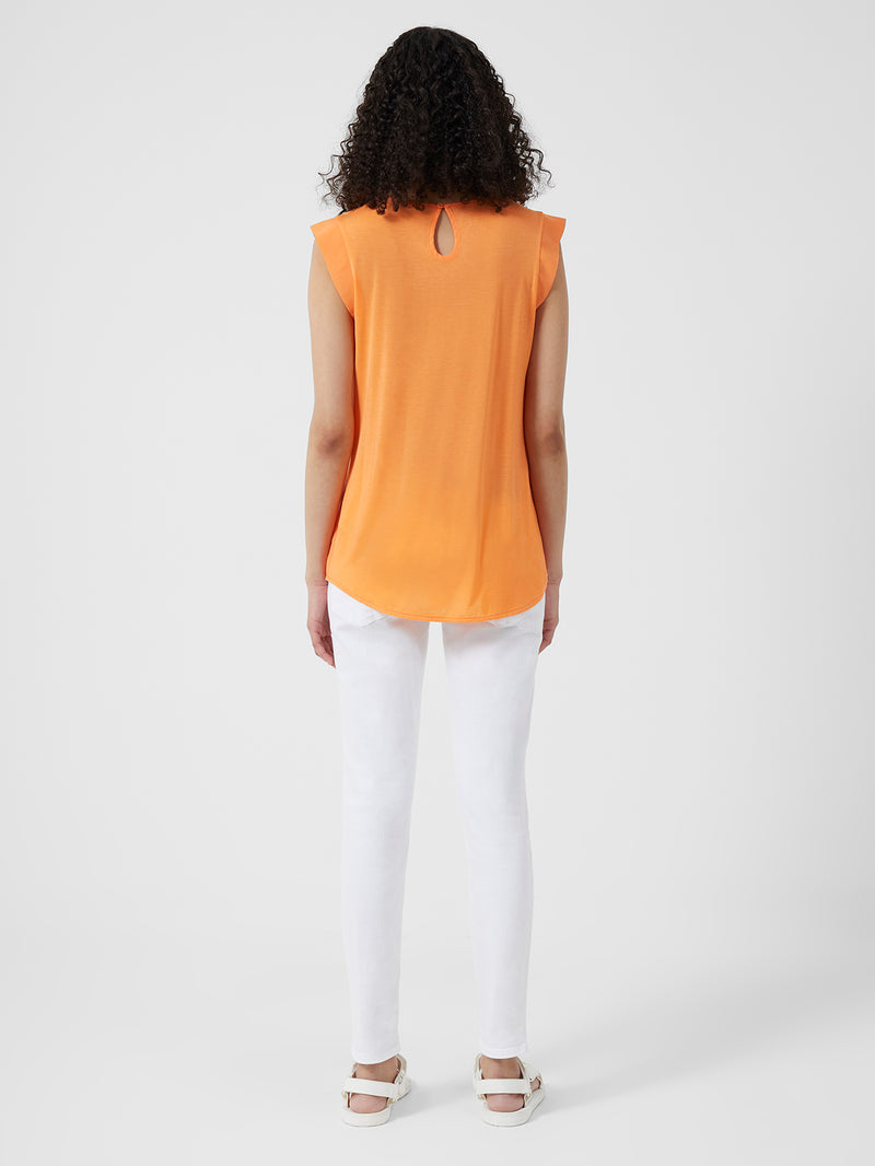 Crepe Light Capped Sleeve Top