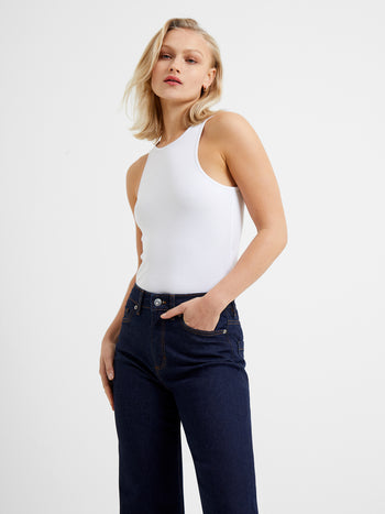 Rassia Cheryle Ribbed Racer Tank Top