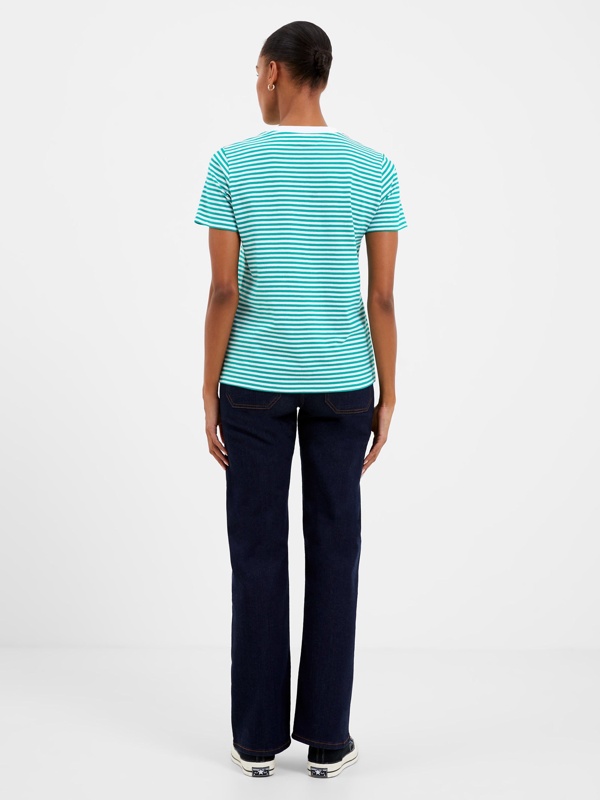 Bonjour Stripe Graphic T-Shirt