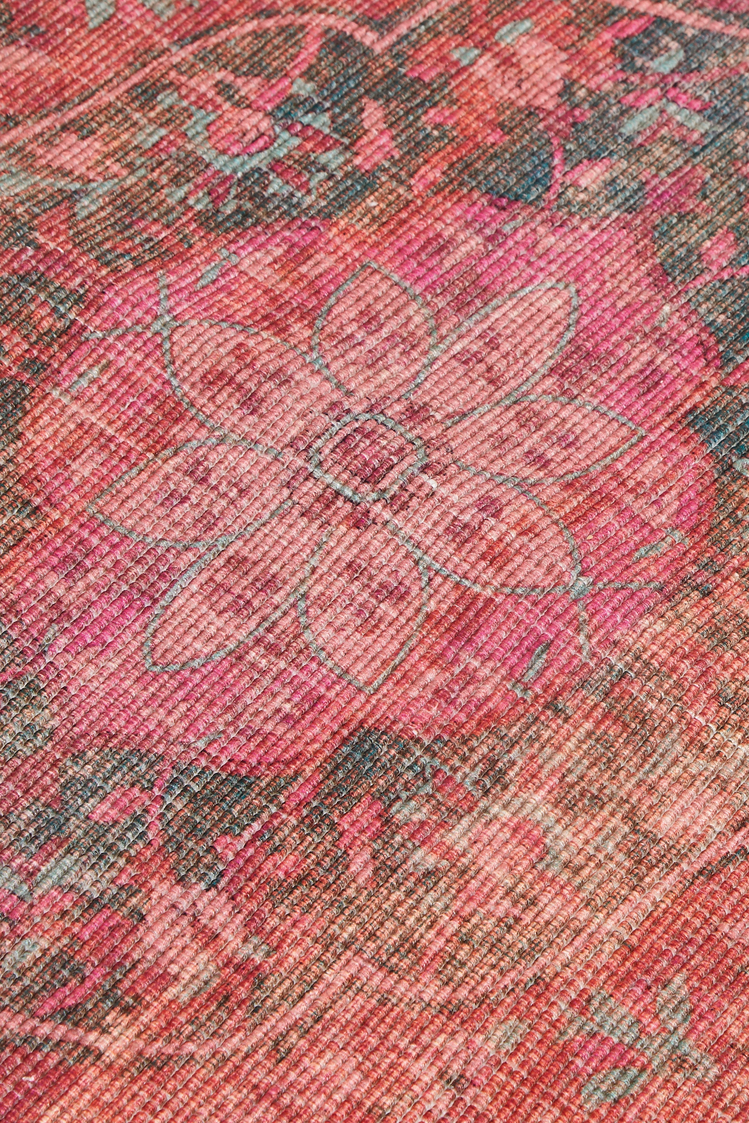 medium recycled crimson cassis rug red
