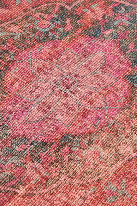 large recycled crimson cassis rug red