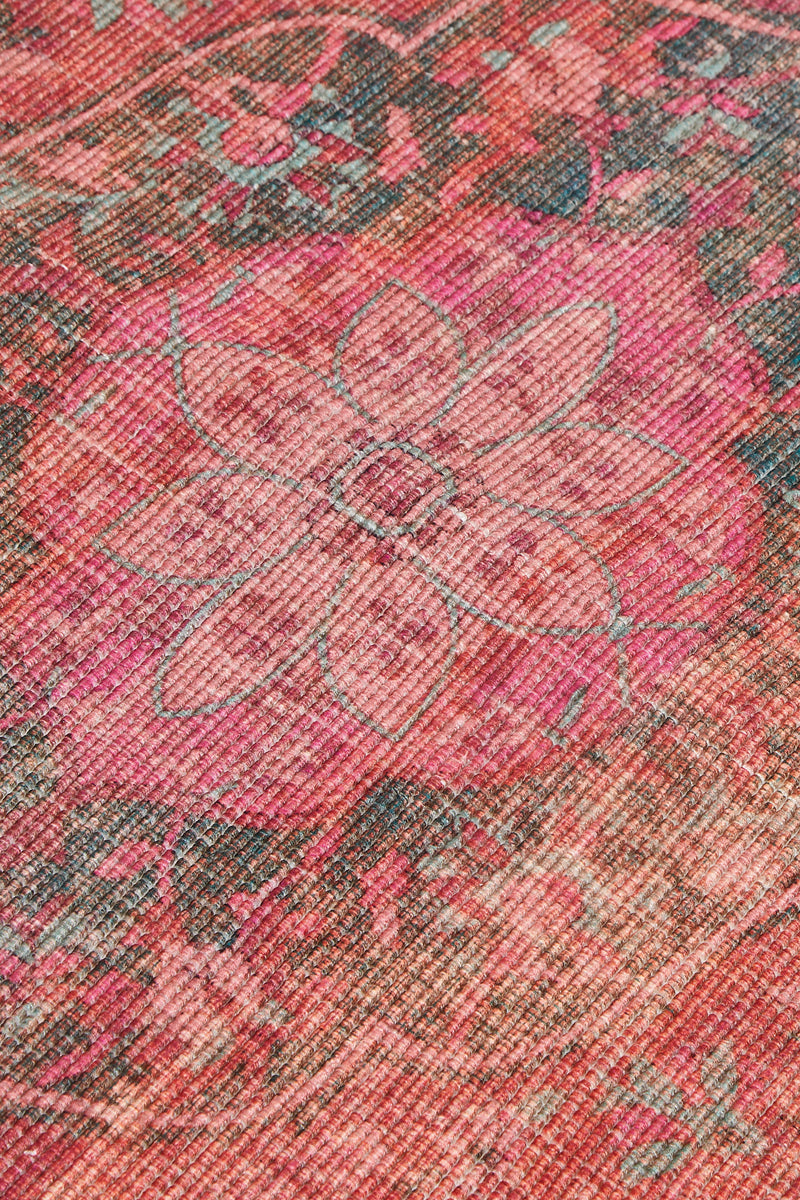 large recycled crimson cassis rug red