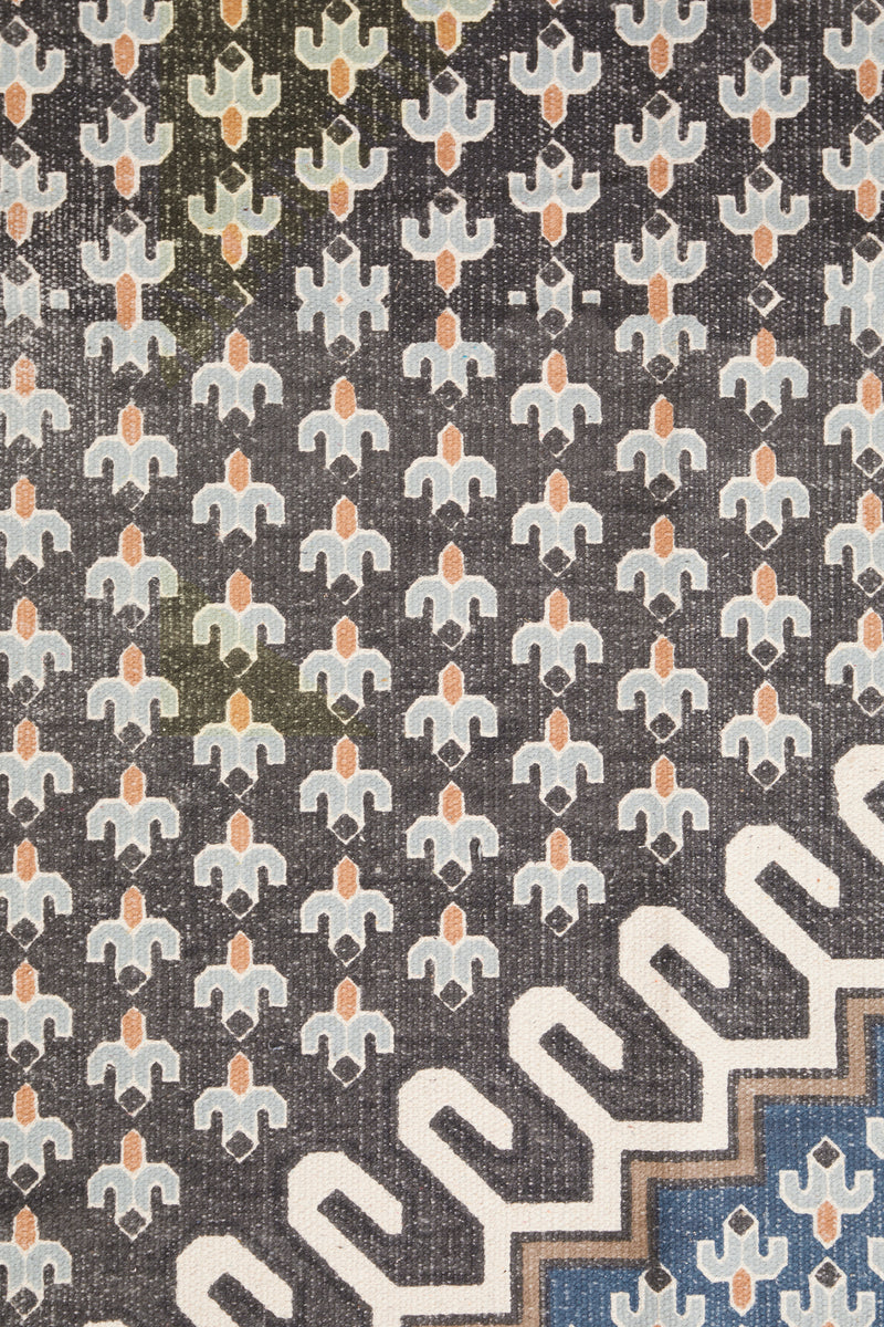 extra large poppy rug blue navy