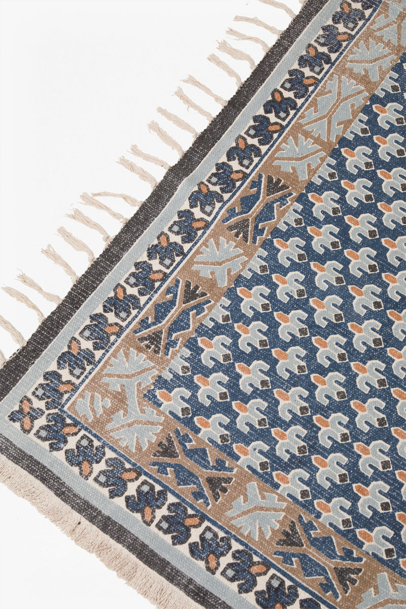 extra large poppy rug blue navy
