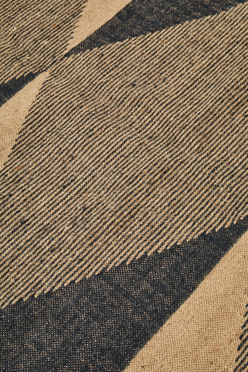 aztec geometric jute rug natural/grey