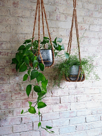 Large Hanging Beaded Planter