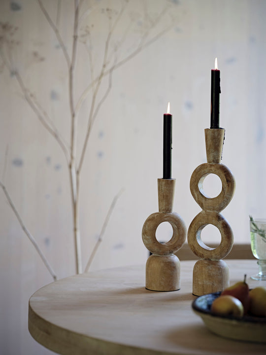 Tall Wooden Candle Holder