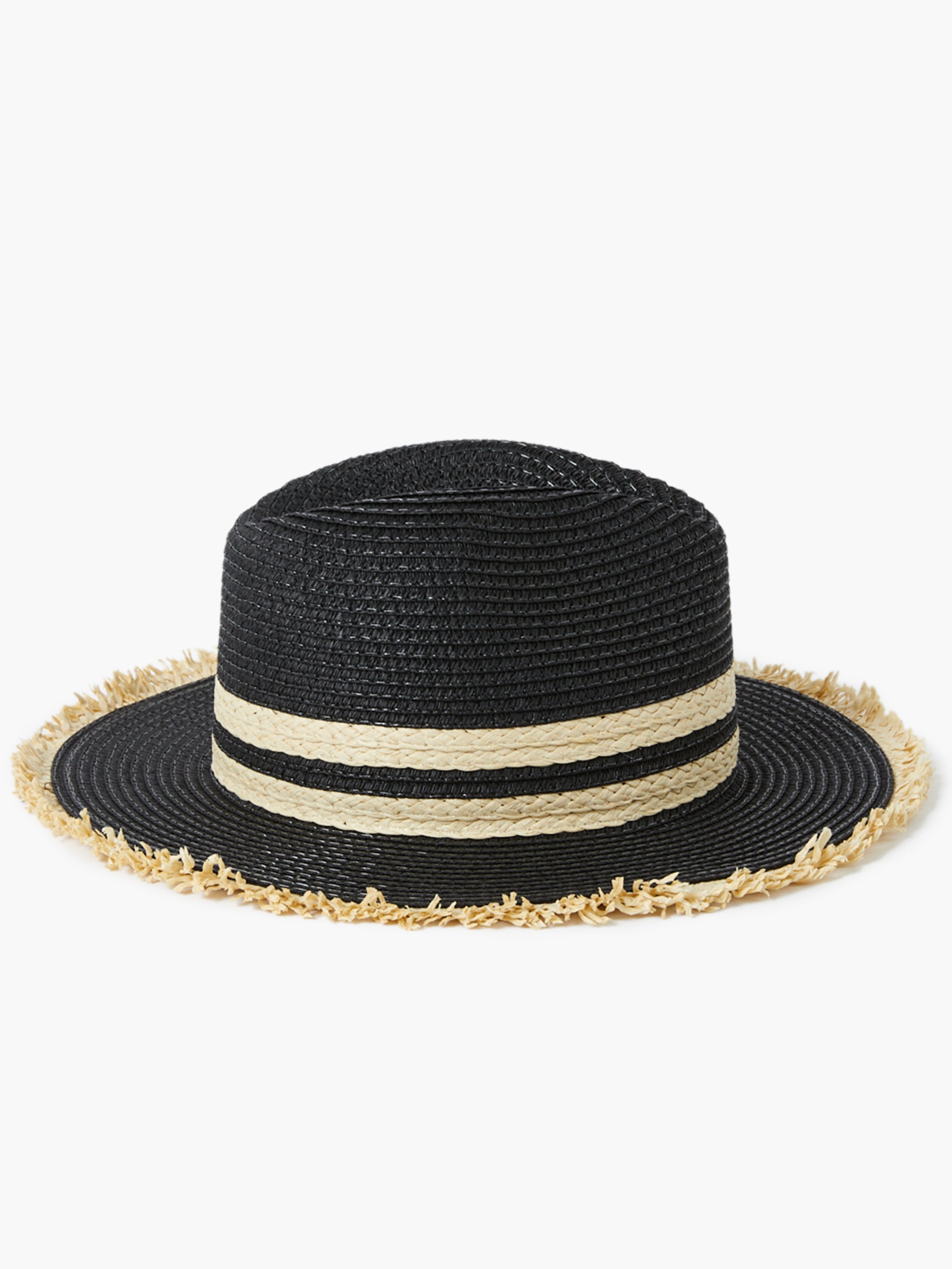 Thick Double Stripe Straw Hat