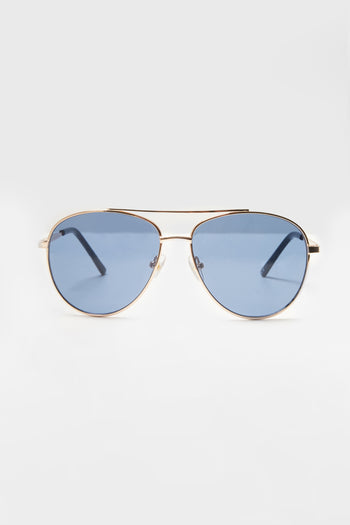Metal D Frame Aviator Sunglasses