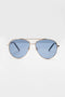 Metal D Frame Aviator Sunglasses