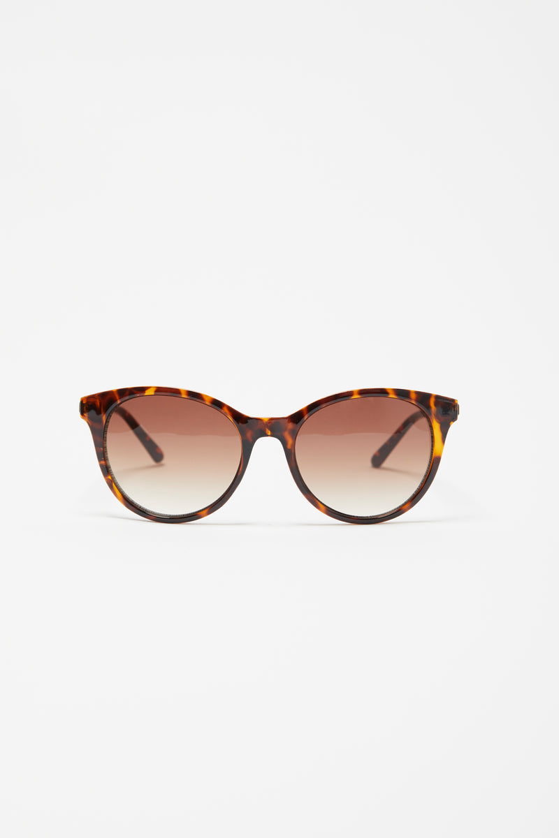 soft round frame sunglasses tortoise resin